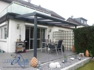 Terrassendach, Vordach, Carport CHATA Alu 10 m breit Stegplatten 16 mm heatstop - Bild 1 von 12