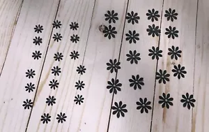 Schwarze Papierblumen - Set (40) Papierstanzen #F1 - Bild 1 von 5