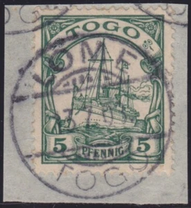 DR Kolonien Togo Mi.-Nr. 8 o LOME TOGO Briefstück - Bild 1 von 1