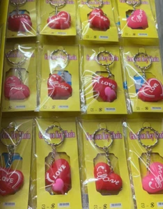 New 24 pcs Cartoon LOVE 3D Silica gel Keychain Backpack Pendant D64 - Picture 1 of 1