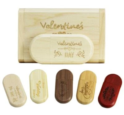 Free Custom Logo Wood USB Memory Stick Flash Pen Thumb Drive Customize Gift - Image 1 of 4
