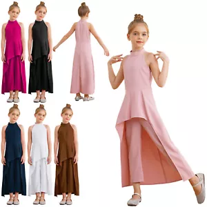 Girls Jumpsuits Wedding Rompers Summer Bodysuit Casual Leotard High-Low Gowns - Picture 1 of 60