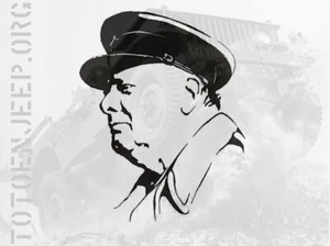POCHOIR STENCIL MARQUAGE CHURCHILL 14CM . jeep willys dodge - Imagen 1 de 1