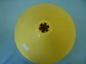 20 X CONICAL SHAPE PLASTIC YELLOW LIGHT SHADES - Picture 1 of 4