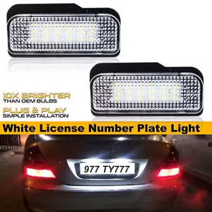 For Benz W211 W219 R171 W203 Upgrade LED License Plate Lights Replacement Lamps - Picture 1 of 7