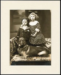 DEUTSCHER SCHÄFERHUND GSD SCHÖNER KLEINER HUND & KINDER DRUCK RAHMENFERTIG MONTIERT - Bild 1 von 1