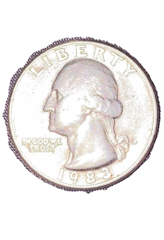 1983 d quarter error strike Error Bubble Letters Filled D Reverse Leaves Error Cover