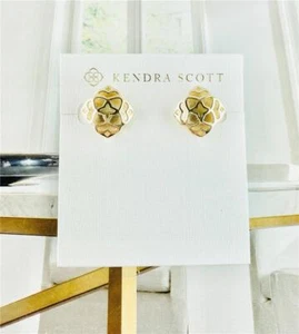 NEU Kendra Scott Tima Ohrstecker Medaillon goldfarben Ohrringe - Bild 1 von 1