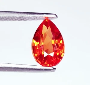 Gemas de corte de pera de piedras preciosas sueltas con certificación de zafiro naranja natural de 2,37 quilates sin tratar - Imagen 1 de 10
