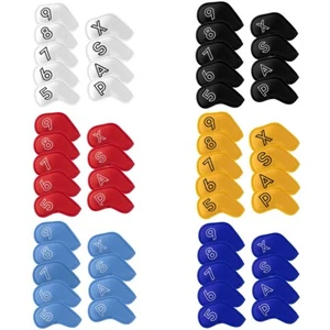 Exquisite Handmade Leather Golf Iron Head Covers Set (9 Pieces) for Golf Lovers - Picture 1 of 13