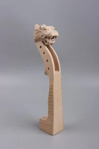 4/4 Violin Head Hand Carved Lion Violin Neck Replacement Repair Violin - Picture 1 of 6