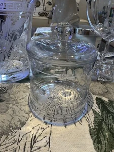 Vintage Etched Glass Lidded Sweet Jar - Picture 1 of 5