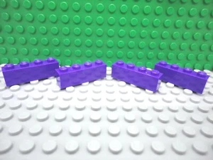 Lego 4 blocco mattoncini viola scuro 1x4 NUOVO - Foto 1 di 1