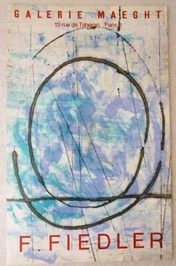 F.FIEDLER Original Lithographed Poster Exhibition 19?? - Picture 1 of 6