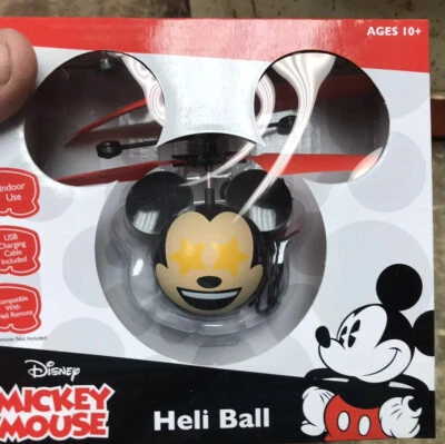 Disney Mickey Mouse Heli Ball indoor Helicopter New Yellow Star Eyes - Image 1 of 4