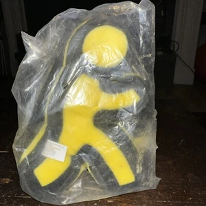 AOL Running Man Logo Plush Stuffed Yellow America Online Internet Vintage Beanie - Picture 1 of 3