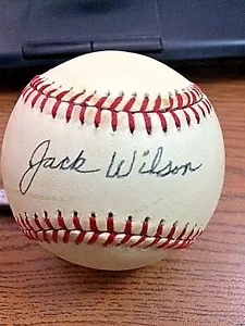 JACK WILSON SIGNED AUTOGRAPHED OAL BASEBALL! Red Sox, Athletics, Tigers! JSA! - Picture 1 of 2