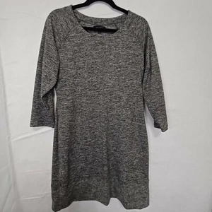 Vestido Mujer The Limited Cuello Redondo Gris Mangas 3/4 Grande - Imagen 1 de 10