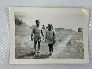 Two Men Shirt Only No Pants B&W Photograph 3.25 x 4.5 - Picture 1 of 2