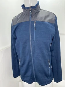 Chaqueta de rendimiento Orvis para hombre mediana M azul cremallera completa forrada de lana senderismo al aire libre - Imagen 1 de 10