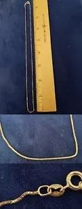 Collana catena scatola argento sterling 925 vintage taglia 17,75" lunga nl3 - Foto 1 di 1