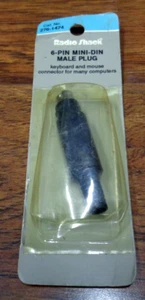 RADIO SHACK 6-PIN MINI DIN MALE PLUG 276-1474 NOS SEALED COMPUTING TANDY ARCHER - Picture 1 of 2