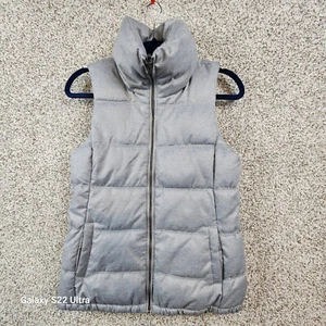 Old Navy Damen grau kleine Fischgrät Chevron warme Winterweste - Bild 1 von 7