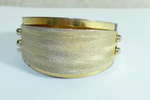 Vintage Emmons breites gold- und silberfarbenes Damenarmband - Bild 1 von 10