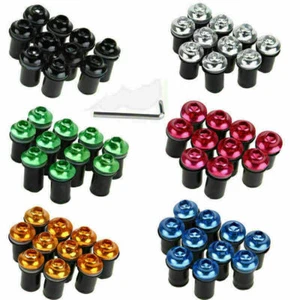 10pcs Motorcycle Windscreen Windshield Fairing Bolts Screw Kit Universal 5mm AF - Picture 1 of 18