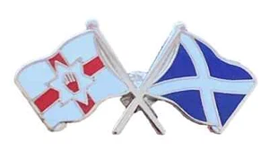 Northern Ireland & Scotland Flags Friendship Courtesy Enamel Pin Badge T369 - Picture 1 of 4