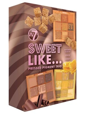 W7 Sweet Like Gift Set Pressed Pigment Palettes - 3 make-up eye shadow trio - Image 1 of 4