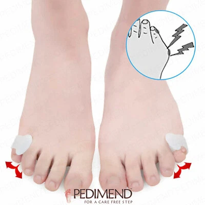 PEDIMEND™ PEDIMEND rosa Zehenabstandshalter für überlappende Zehenpartie (1 PAAR) - Fußpflege - UK - KLEIN