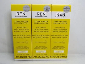 REN CLEAN SCREEN MINERAL LSF 30 MATTIERENDE GESICHTS-SONNENCREME 1,7 OZ MENGE 3 - Bild 1 von 3