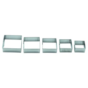 Ausstecher 5er Set Quadrate 25 - 45 mm Plätzchenausstechform Keksausstecher Deko - Bild 1 von 8