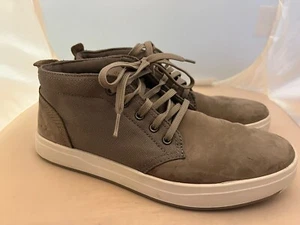 Timberland Gray Chukka Suede Canvas Lace Up Mens High Top Sneaker Size 8 Davis - Picture 1 of 14