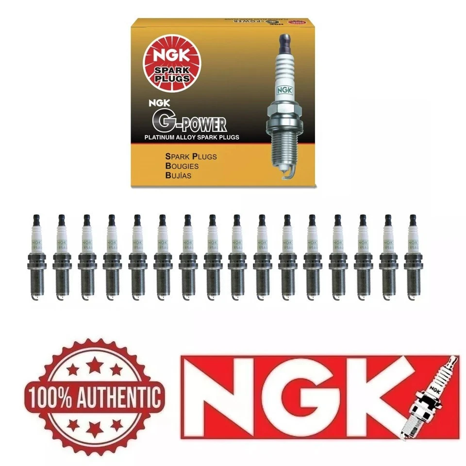 Velas de ignição NGK "PLATINUM" (conjunto de 16) para 2011-2015 RAM 1500 2500 5.7L V8 - Imagem 1 de 2
