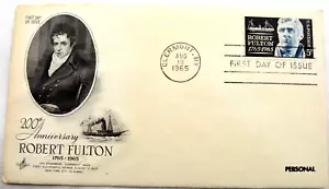 Robert Fulton 1765-1965 200th Anniversary First Day Cover Aug. 19, 1965 - Bild 1 von 4