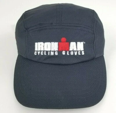 New Ironman Triathlon Headsweats Performance Cycling Hat Cap OSFA Black Blue