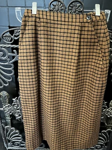 Classic Check Wool Skirt by Bill Atkinson Size 4 - Picture 1 of 5