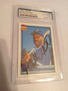 1991 TOPPS Mark Whiten PSA/DNA CERTIFIED AUTHENTIC AUTO - Picture 1 of 2