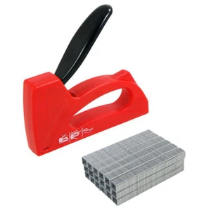 LEICHTE HEFTKLAMMERPISTOLE & 5000 HEFTKLAMMERN ZUM DIY HANDWERK STOFF HEFTER POLSTERY TACKER - Bild 1 von 6