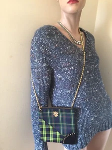MAC Make-Up Bag Cosmetic-Pouch Plaid Tartan Crest Logo - Picture 1 of 5