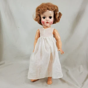 Vintage Hartplastik 15" Mohair Perücke unbeschriftet neu besaitet - Bild 1 von 5