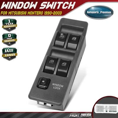 Interruptor de ventana eléctrica izquierdo conductor delantero para Mitsubishi Montero 1990-2003 MR753373 Foto 1 de 4