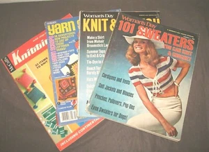VTG~OT OF 4 KNITTING MAGAZINES~WOMAN'S DAY, McCALL'S, NEEDLEWORKS~AC/GDC~#KT-11 - Picture 1 of 10