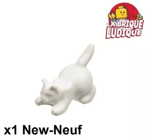 Lego - 1x Animal chat allongé cat crounching blanc/white 6251 NEUF - Imagen 1 de 1