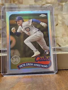 2024 Topps Chrome 1989 Refractor Rookie Card RC Pete Crow Armstrong Cubs! B12 - Picture 1 of 2