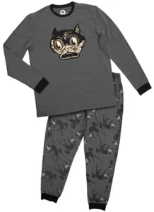 NEW Creepy Co. Company Beistle FUNKY CAT Halloween Spooky PAJAMAS PJs XS or 2XL - Picture 1 of 8