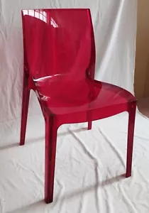 SEDIE FEMME FATALE UP-ON POLICARBONATO TRASPARENTE 2A SCELTA ROSSO RUBINO - Foto 1 di 3