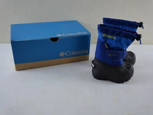COLUMBIA Toddler's Kids Twin Tundra Size 5 Waterproof Blue Winter Snow Boots NEW - Picture 1 of 7
